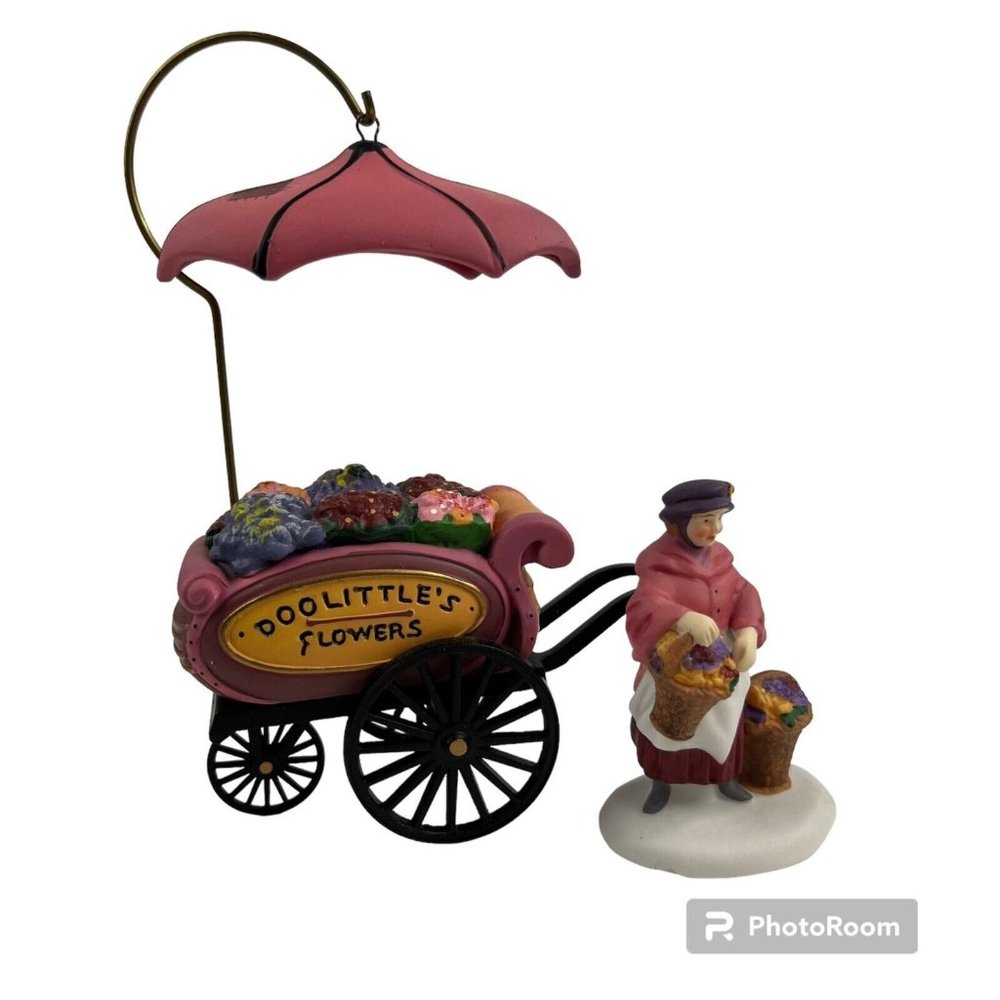 Department 56 VINTAGE 1993 Chelsea Market Flower Monger & Cart Dickens RETIRED